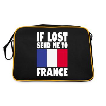 Slogan du drapeau de la France - Sac Retro - noir/or - Dos