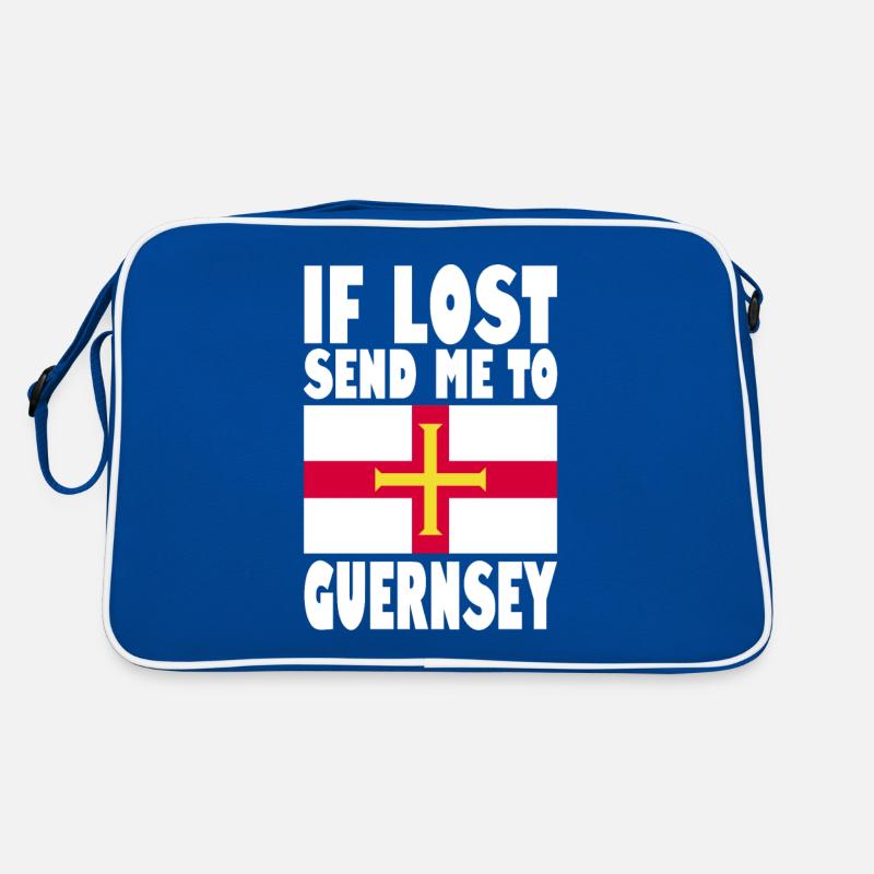 Guernsey Flagge Spruch Retro Tasche