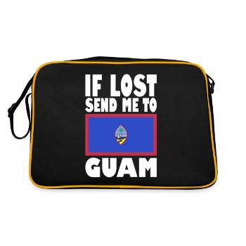Drapeau de Guam - Sac Retro - noir/or - Dos