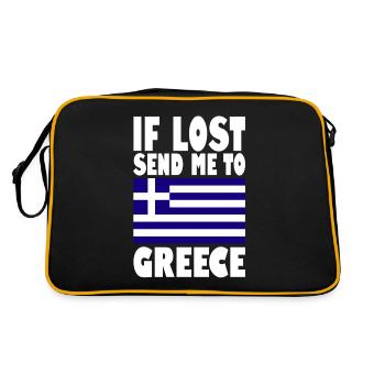 Drapeau de la Grèce - Sac Retro - noir/or - Dos