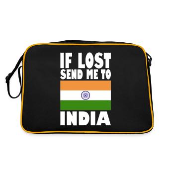 India Flag Saying - Retro Bag - black/gold - Back