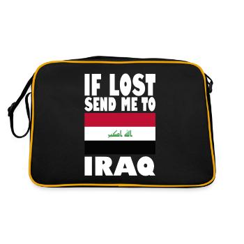 Iraq Flag Slogan - Retro Bag - black/gold - Back