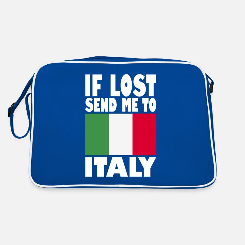 Italien Flagge Spruch Retro Tasche