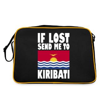 Drapeau de Kiribati - Sac Retro - noir/or - Dos