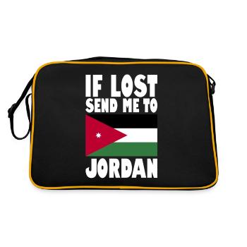Drapeau de Jordanie - Sac Retro - noir/or - Dos