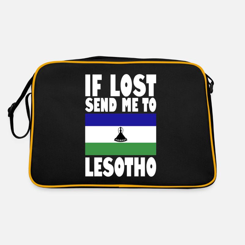 Lesotho Flag Saying Retro Bag