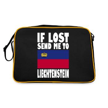 Slogan du drapeau du Liechtenstein - Sac Retro - noir/or - Dos