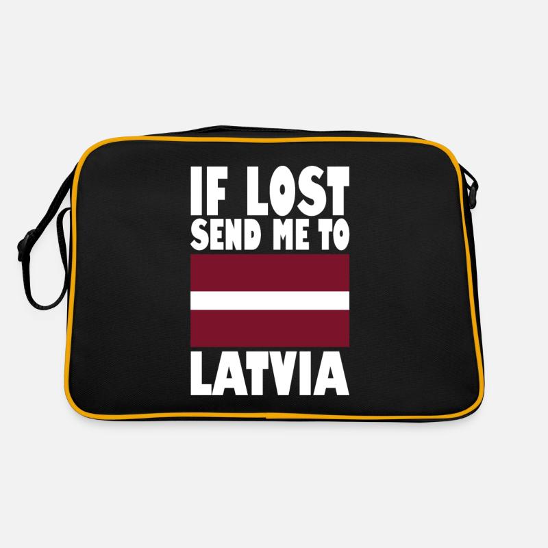 Slogan du drapeau de lettonie Sac Retro