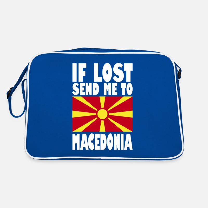 Slogan du drapeau de la Macédoine Sac Retro