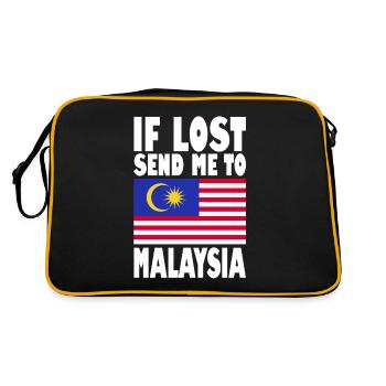 Drapeau de la Malaisie - Sac Retro - noir/or - Dos
