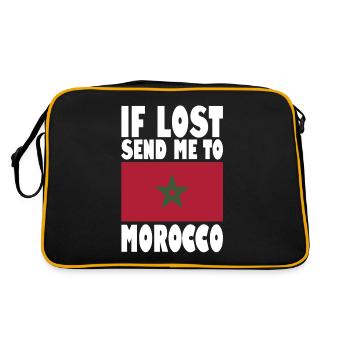 Drapeau du Maroc - Sac Retro - noir/or - Dos