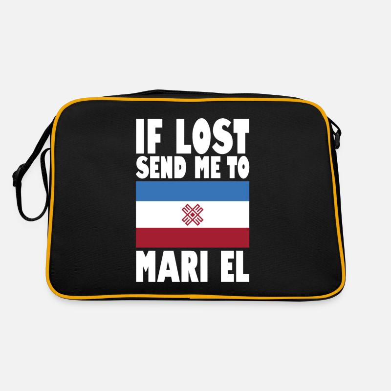 Mari El Flagge Spruch Retro Tasche