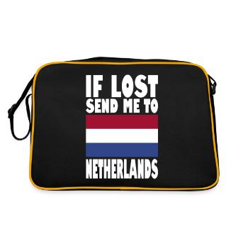 Drapeau des Pays-Bas - Sac Retro - noir/or - Dos