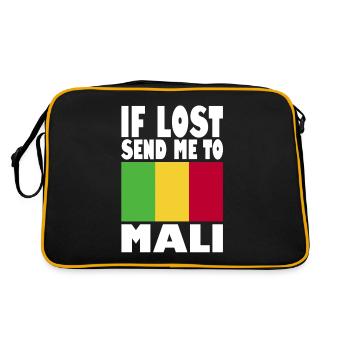 Slogan du drapeau du Mali - Sac Retro - noir/or - Dos