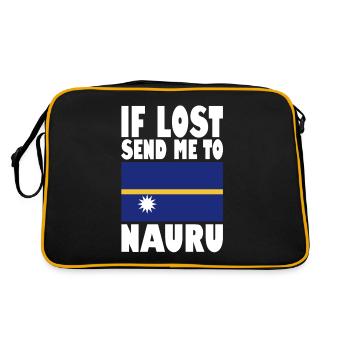 Drapeau de Nauru - Sac Retro - noir/or - Dos