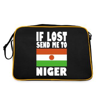 Niger Flag Saying - Retro Bag - black/gold - Back