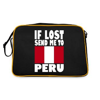 Drapeau du Pérou - Sac Retro - noir/or - Dos