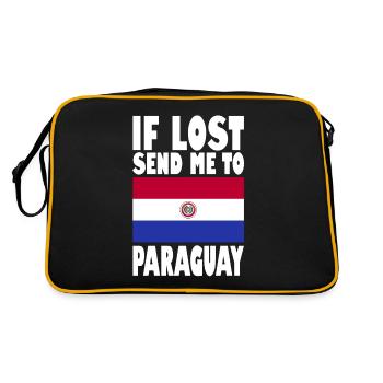 Drapeau du Paraguay - Sac Retro - noir/or - Dos