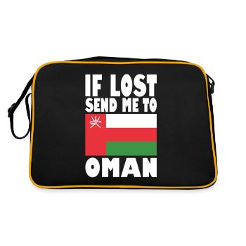 Dicton du drapeau d’Oman - Sac Retro - noir/or - Dos