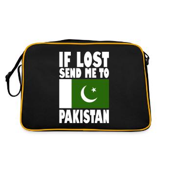 Drapeau pakistanais - Sac Retro - noir/or - Dos
