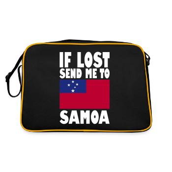 Drapeau des Samoa - Sac Retro - noir/or - Dos