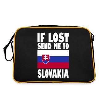 Drapeau de la Slovaquie - Sac Retro - noir/or - Dos