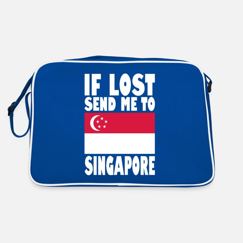 Drapeau de Singapour Sac Retro