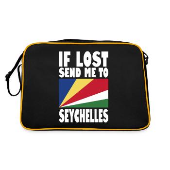 Drapeau des Seychelles - Sac Retro - noir/or - Dos