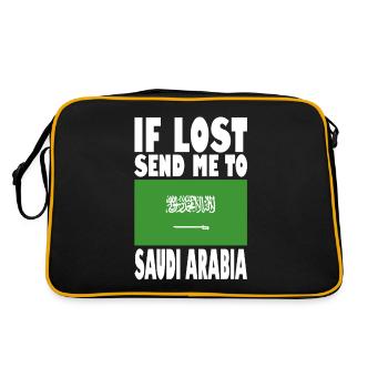 Slogan du drapeau de l’Arabie saoudite - Sac Retro - noir/or - Dos