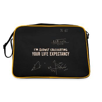 Je calcule en silence votre espérance de vie - Sac Retro - noir/or - Dos