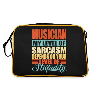 Sarcasme musicien Drôle musicien - Sac Retro - noir/or - Dos