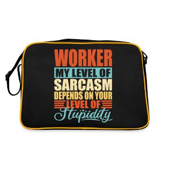 Worker Gift Funny Worker Saying - Sac Retro - noir/or - Dos