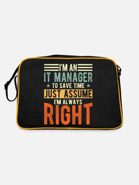 Responsable informatique - Sac Retro - noir/or - Dos