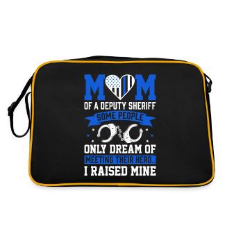Police Mama - Sympathisante de la ligne bleue - Sac Retro - noir/or - Dos