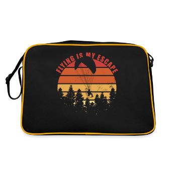 Voler est mon paramoteur d’évasion - Sac Retro - noir/or - Dos