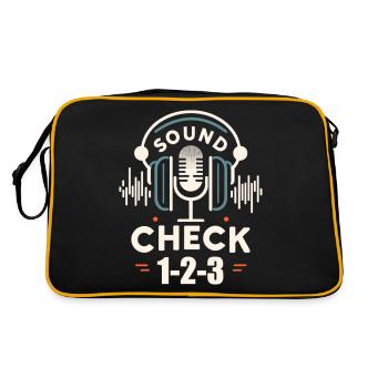 Soundcheck, 1-2-3 - Retro Tasche - Schwarz/Gold - Hinten