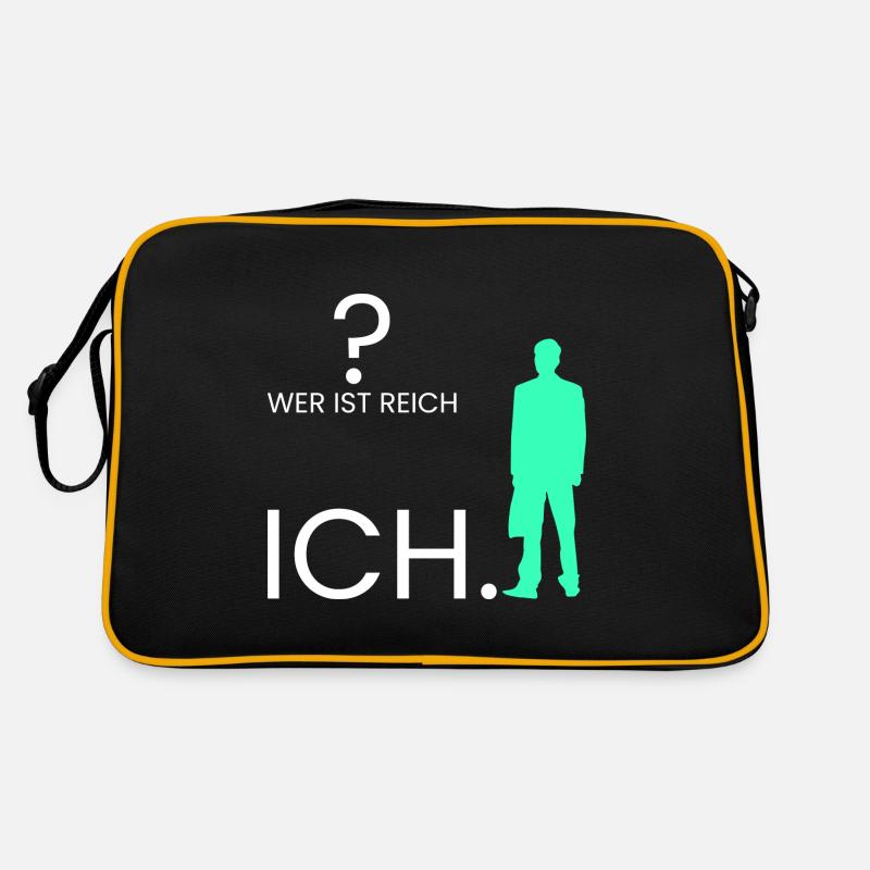Wer ist reich? Ich. Retro Tasche