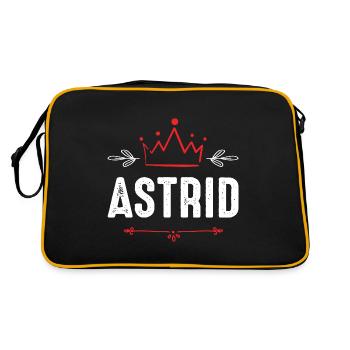 Astrid - Retro Tasche - Schwarz/Gold - Hinten