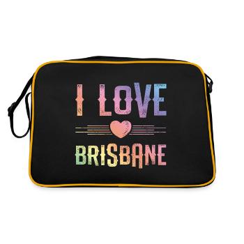 I Love Brisbane - Retro Bag - black/gold - Back