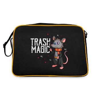 Raccoon design for possum and marsupial rat - Retro Bag - black/gold - Back