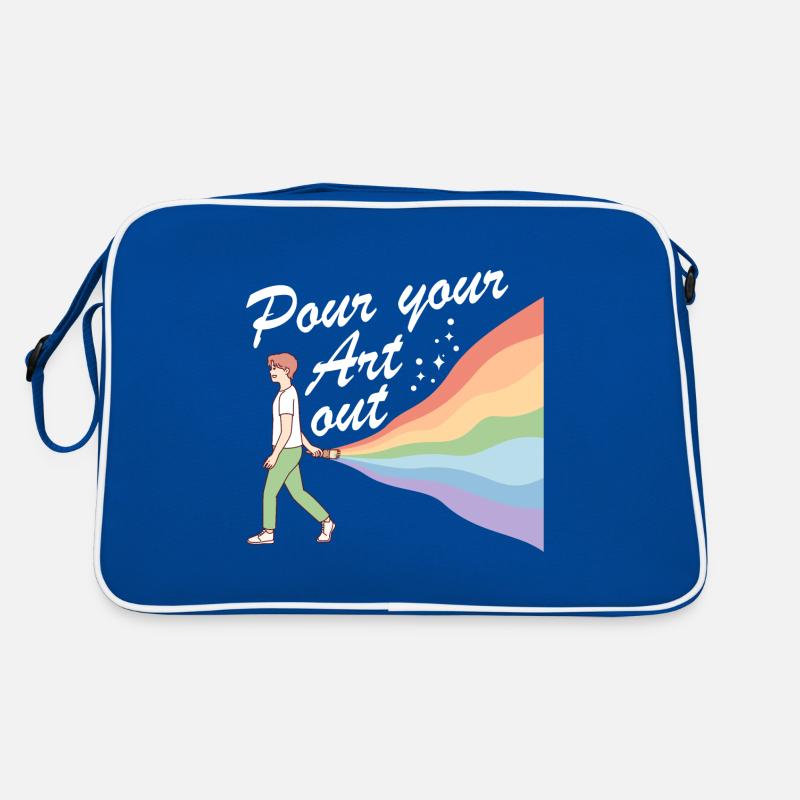 Professeur d’art Drôle de dicteur Cours d’art Cours d’art Sac Retro