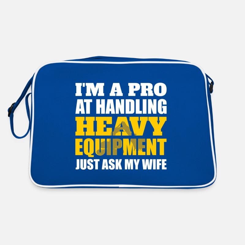 Retro Excavator Slogan Excavator Driver Construction Site Retro Bag