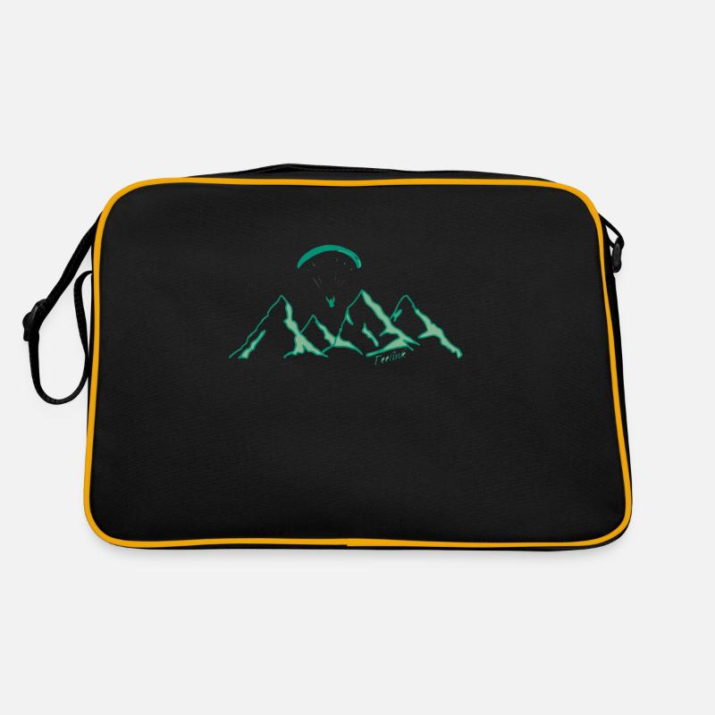 Paragliding Gleitschirm mountains Retro Tasche