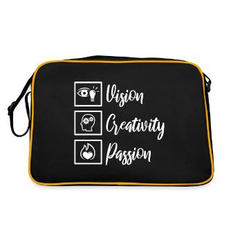 Vision Creativity Passion - Retro Bag - black/gold - Back