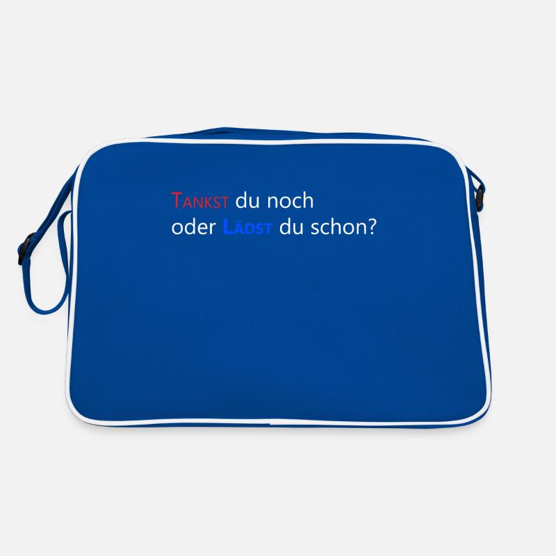 Tankst du noch oder lädst du schon? | Elektro Auto Retro Tasche