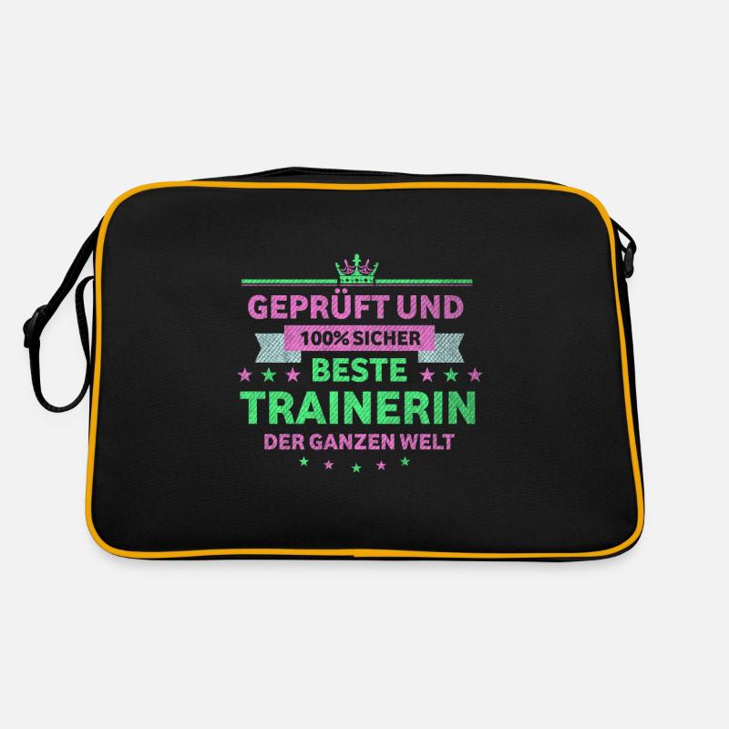 Trainer beste Trainerin Retro Tasche