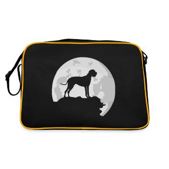 Great Dane Moon Silhouette - Retro Bag - black/gold - Back