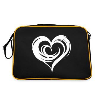 Symbole du cœur Amour - Sac Retro - noir/or - Dos