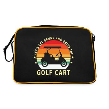 Soyons ivres et conduisons la voiturette de golf - Sac Retro - noir/or - Dos