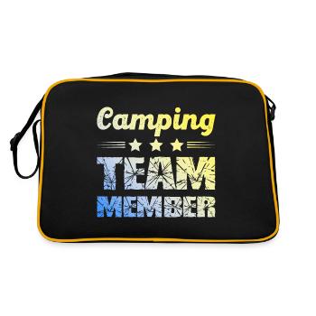 Camping Team - Retro Tasche - Schwarz/Gold - Hinten